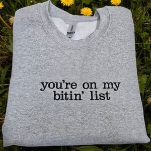 Crewneck Sweatshirt Unisex Embroidered Shirt BITIN LIST​​